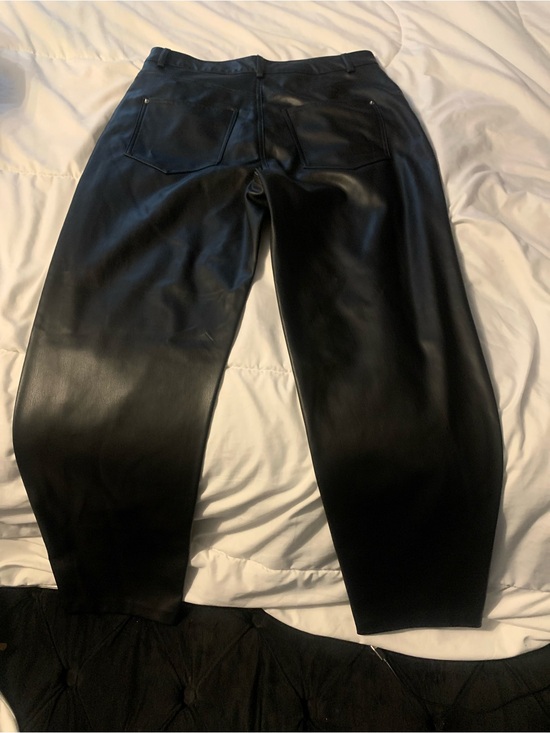 Zara Pants - Zara Black Faux Leather Trousers never worn